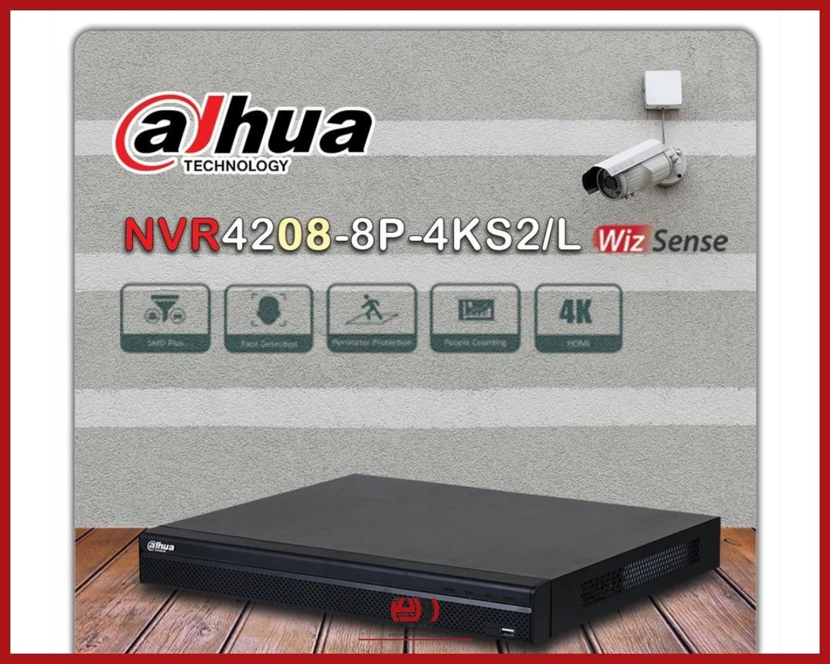 دستگاه داهوا NVR4208HS-8P-4KS2/L 1 دستگاه ان وی آر DH-NVR4208HS-8P-4KS2_L داهوا