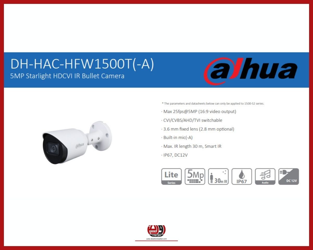 قیمت دوربین داهوا مدل DAHUA HFW 1500TP A